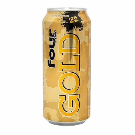 Bebida Four Loko Sabor Fresa Gold de 690 ml.