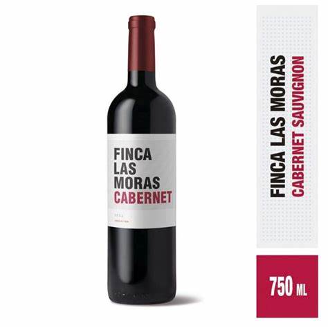 Vino Tinto Las Moras varietal cabernet sauvignon de 750 ml.