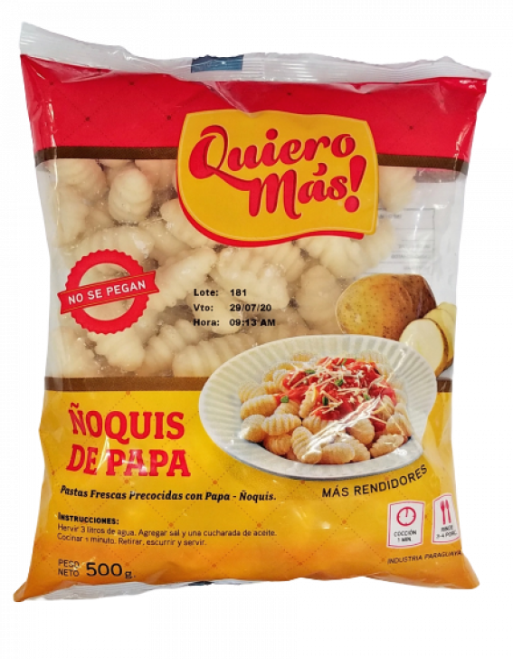 Ñoquis Quiero Mas de Papa de 500 gr.