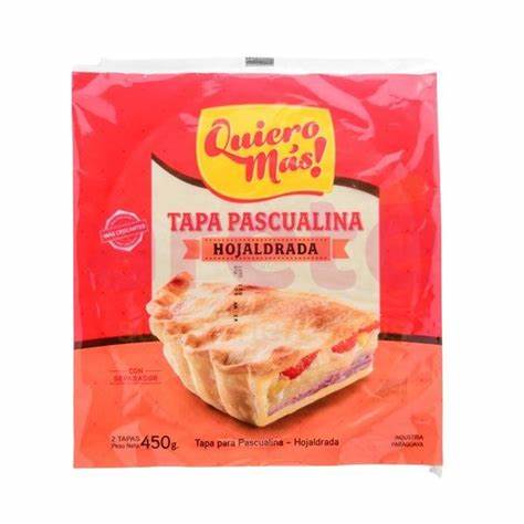 Tapa Quiero Mas para Pascualina Hojaldrada de 2 Uni.
