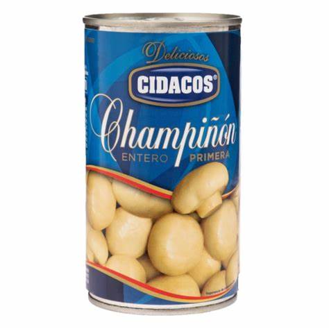 Champiñón entero Cidacos lata 355 gr.