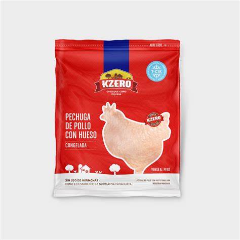 PECHUGA CON HUESO CONGELADA EN PAQUETE KZERO POR KILO