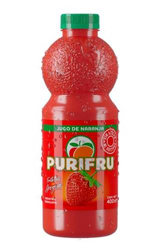 Jugo Purifru frutilla de 400 ml.