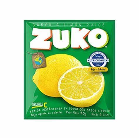 Jugo en Polvo Zuko Limon Dulce de 20 gr.