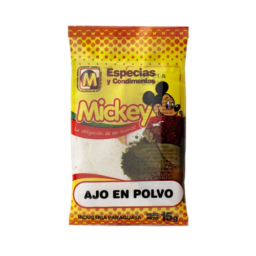 AJO EN POLVO EN PAQUETE MICKEY 15 GRAMOS