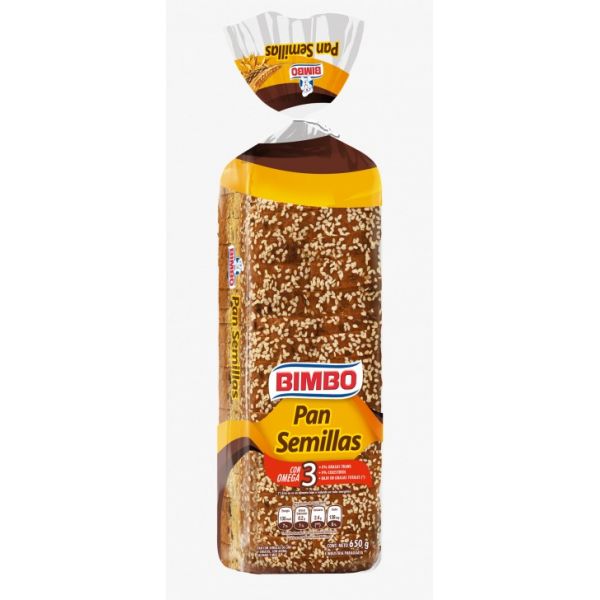 PAN SANDWICH SEMILLAS 400GR BIMBO