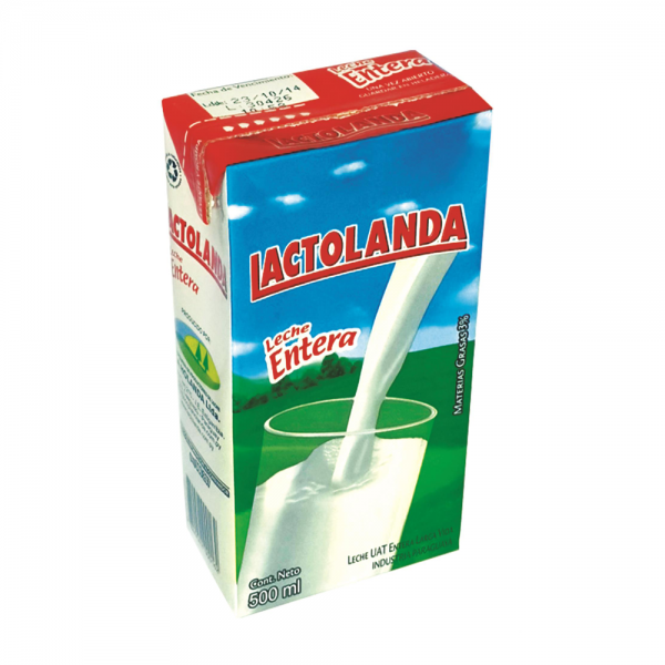 LECHE LACTOLANDA LARGA VIDA ENTERA 500 ML