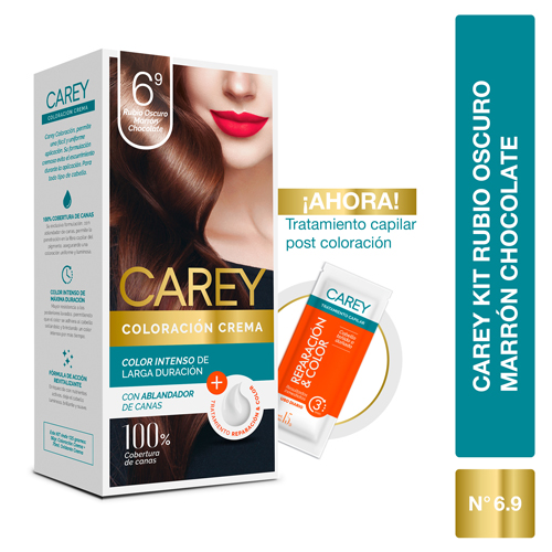 TINTE PARA CABELLO CAREY RUBIO OSCURO MARRON CHOCOLATE 6,9
