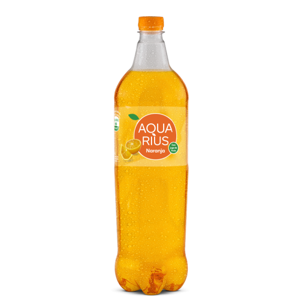 Agua Saborizada Aquarius naranja de 1.500 ml.