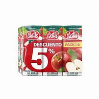 Jugo Watts Manzana Pague 5 lleve 6 de 200 ml.