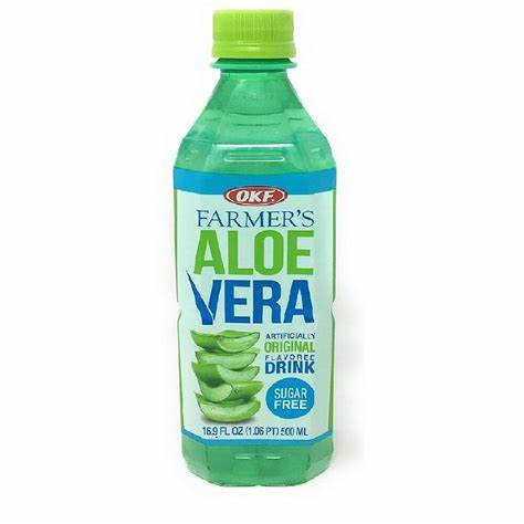 Agua de Aloe Okf Farmers Sin Azucar de 500 ml.