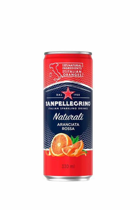 Agua San Pellegrino Saborizada Naturali Aranciata Rossa de 330 ml.