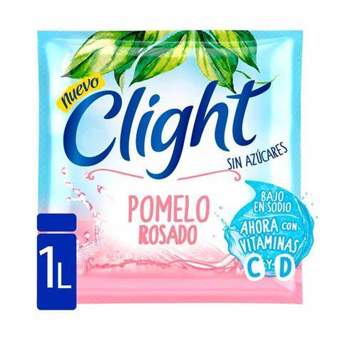 Refresco en Polvo Clight Pomelo Rosado Vitamina C+D de 8 gr.