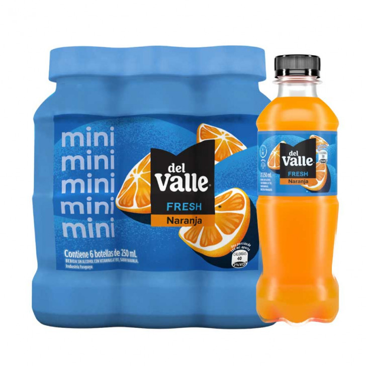 Jugos Frugos Fresh Naranja Pack x 6 Uni de 250 ml.
